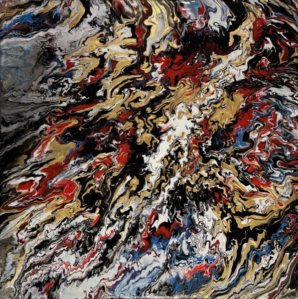 Kosmische Strömung, 50x50cm